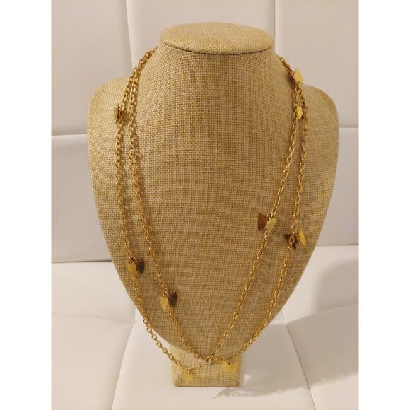 Sarah Coventry Gold Tone Butterflies 50" Convertible 2 in 1 Necklace - Picture 1 of 5